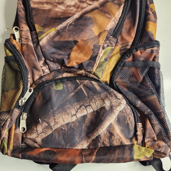 Multicolor Green Brown Padded Camouflage 18X13X8 Backpack - Picture 5 of 8